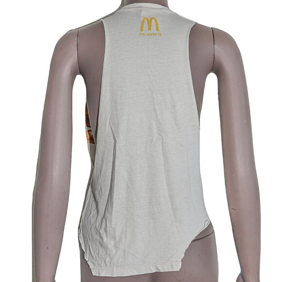 Vintage McDonalds Cut Out Muscle Tee Tank Top Small Crew Neck Graphic‎ T Shirt - Picture 2 of 3